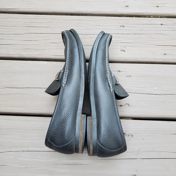 Allen Edmonds Firenze Black Leather Italian‎ Moc Toe Horsebit Vamp Saddle Loafer main image 9